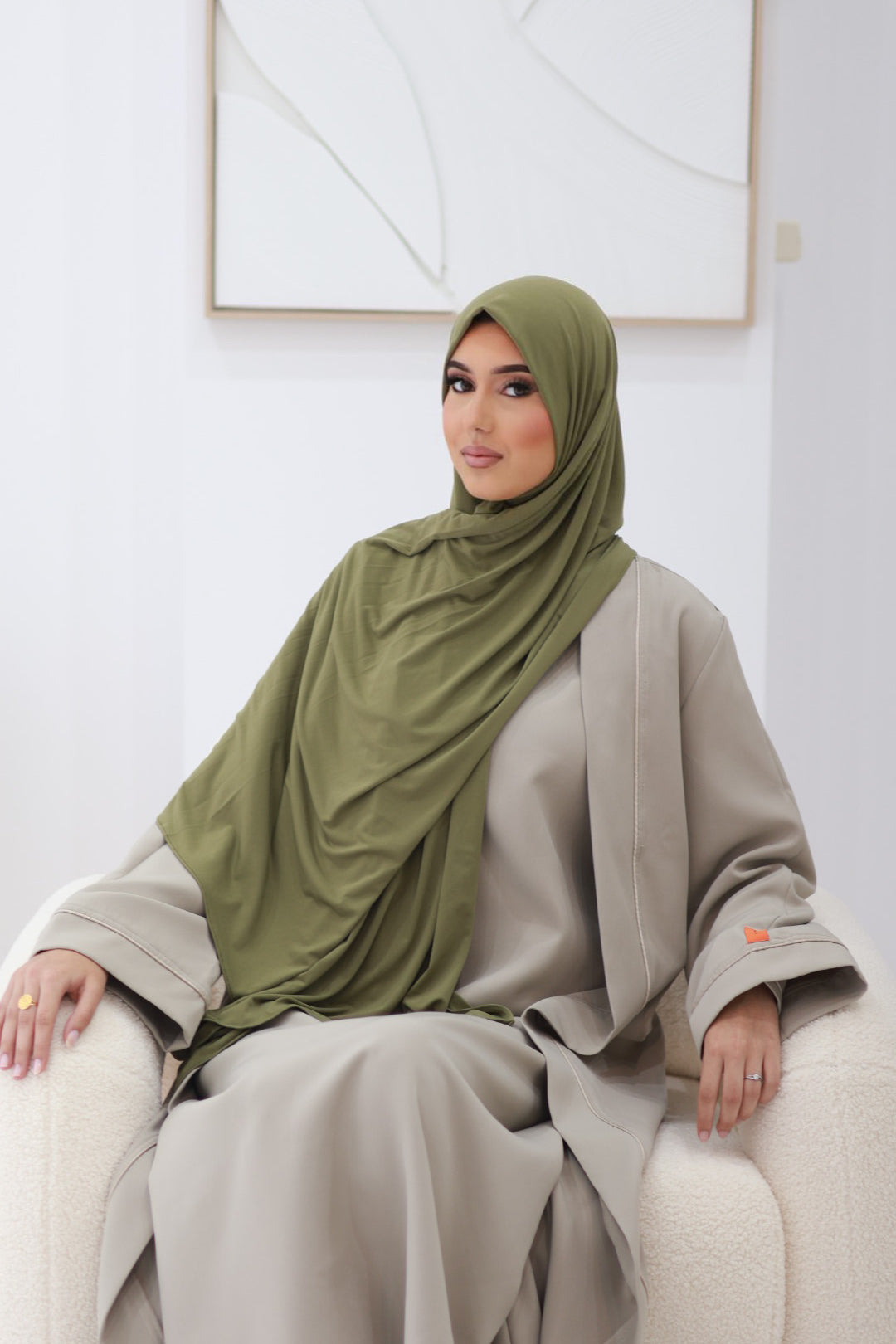 Modern Abaya Set Sand